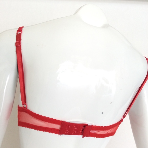 NWT Red Lace Push Up Bra (34A) - Picture 5 of 8